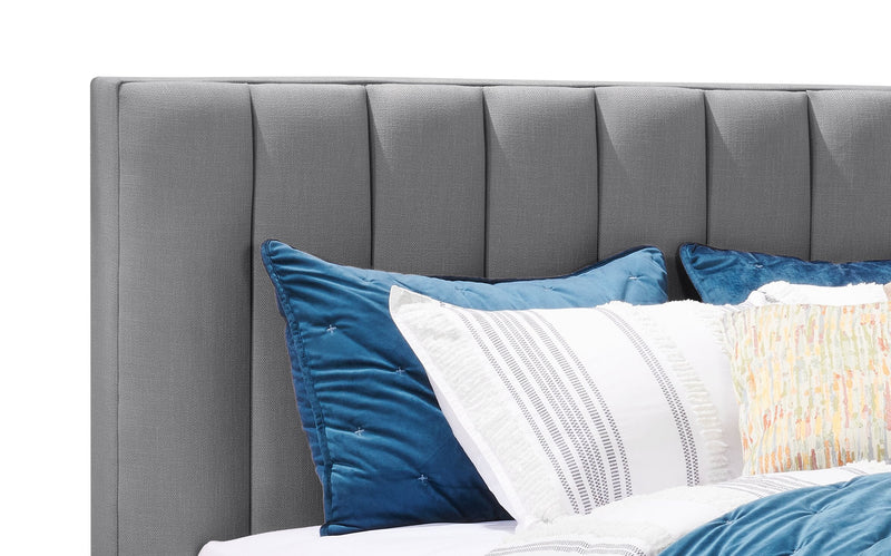 Rain Queen Platform Bed - Grey