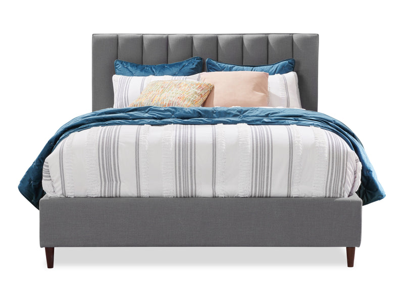 Rain Queen Platform Bed - Grey
