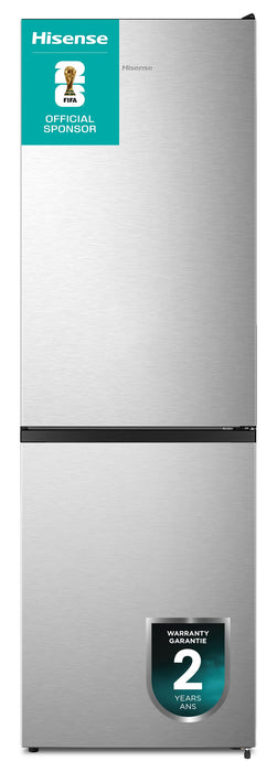 Hisense 23.4\" 10.7 Cu. Ft. Bottom-Mount Refrigerator - Titanium - RB12A2CSE 