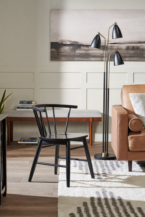 Remi Spindle Dining Chair - Black