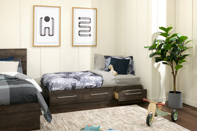 Riley Twin Mates Bed – Grey