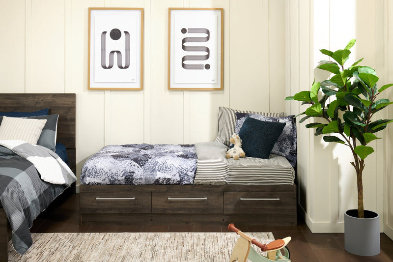Riley Twin Mates Bed – Grey
