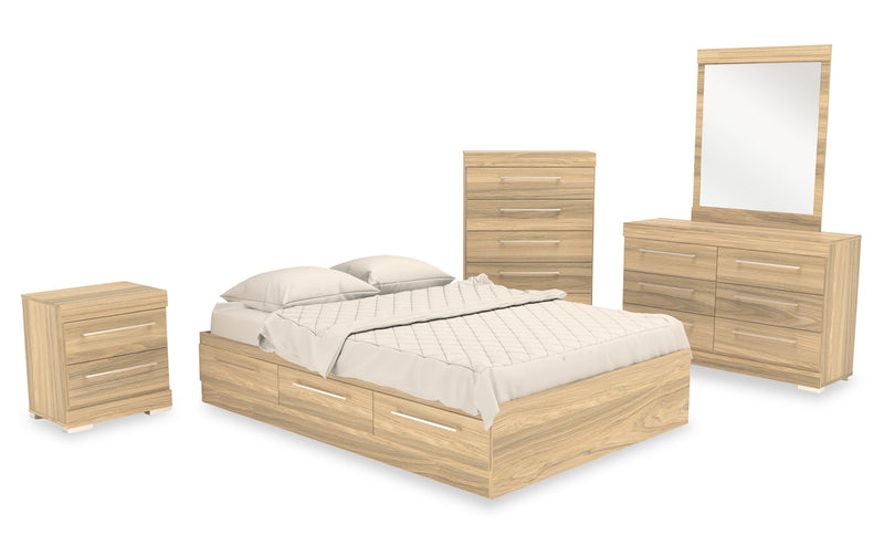 Riley Full Mates Bed - Natural