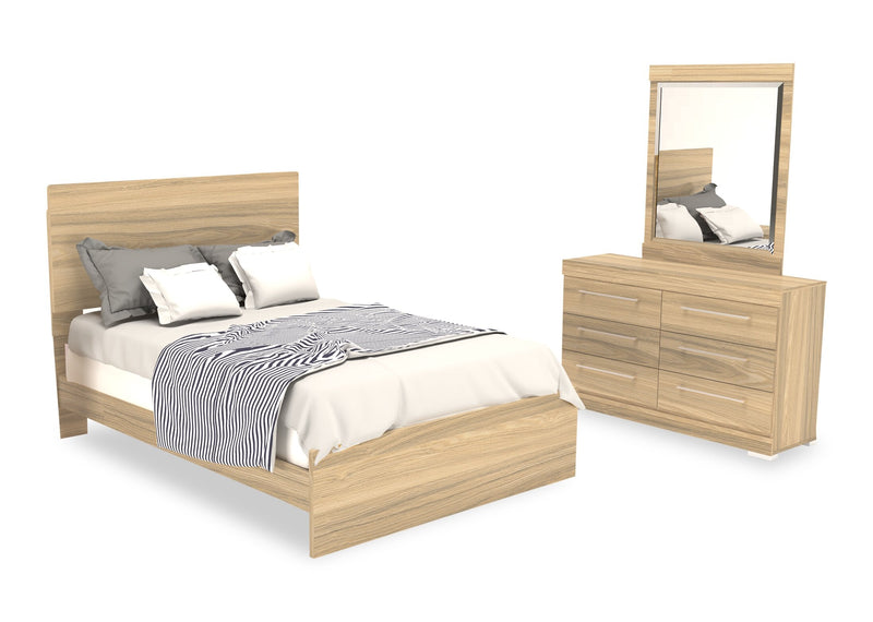 Riley 5-Piece Full Bedroom Set - Natural