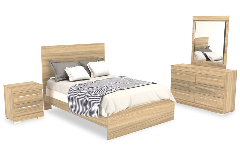 Riley 6-Piece Full Bedroom Set – Natural
