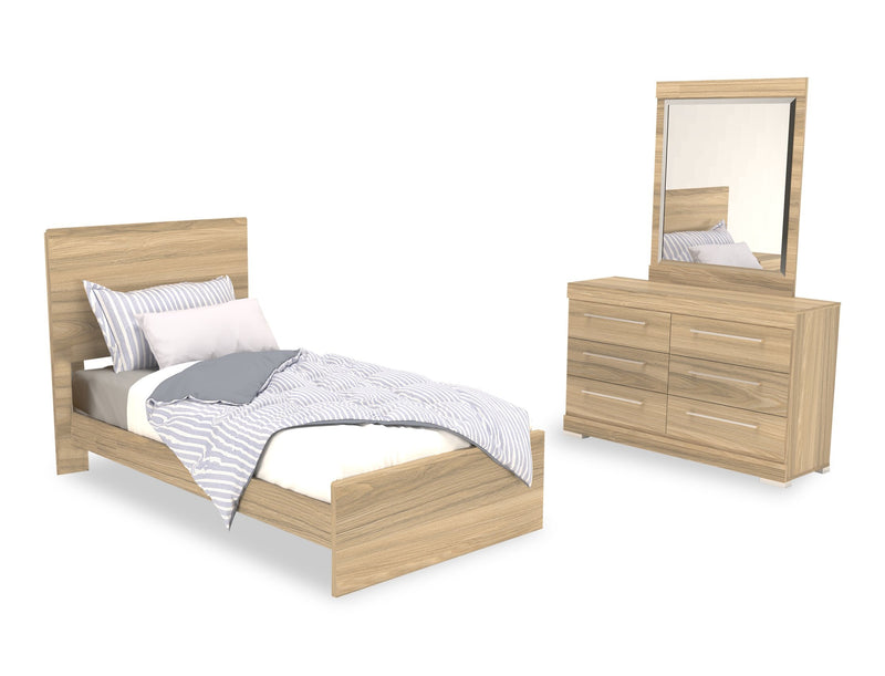 Riley 5-Piece Twin Bedroom Set - Natural
