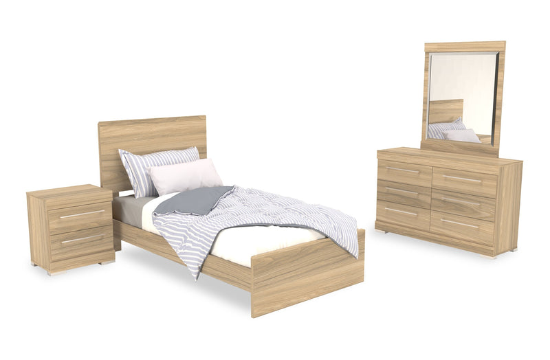 Riley 6-Piece Twin Bedroom Set - Natural