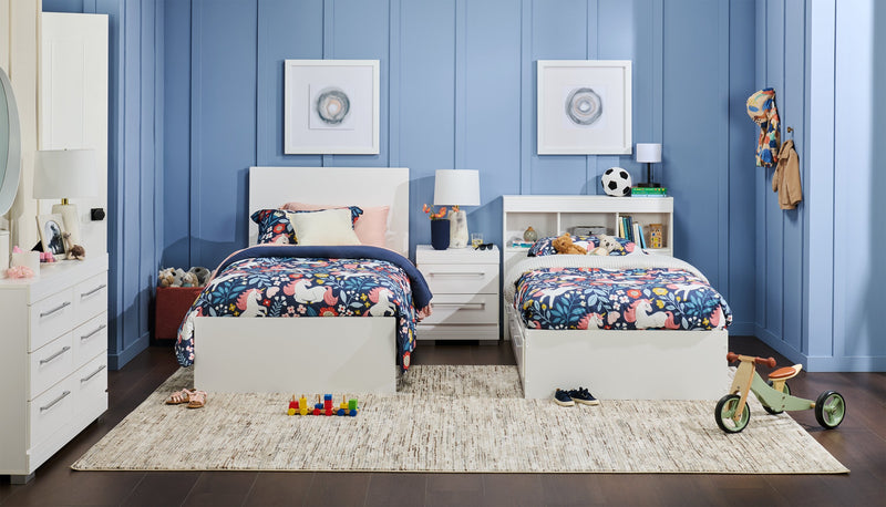 Riley Twin Bed - White