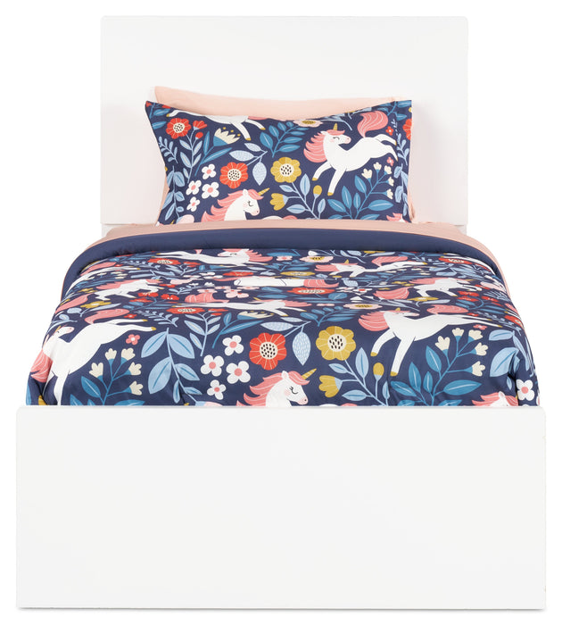 Riley Twin Bed - White