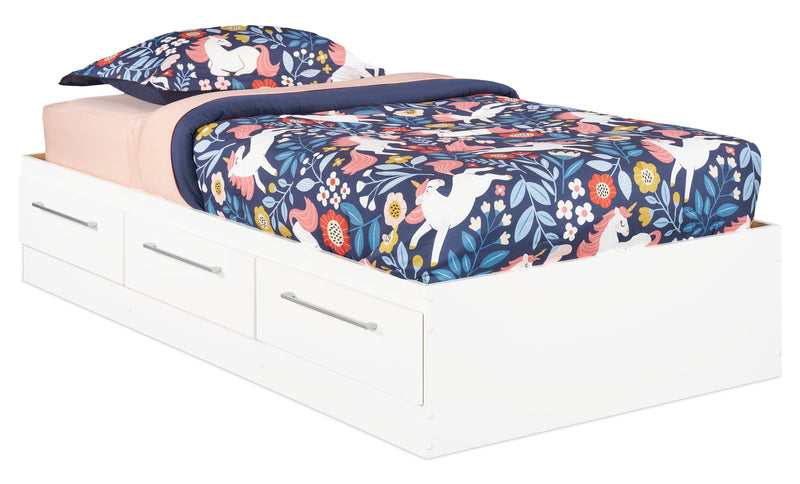 Riley Twin Mates Bed – White