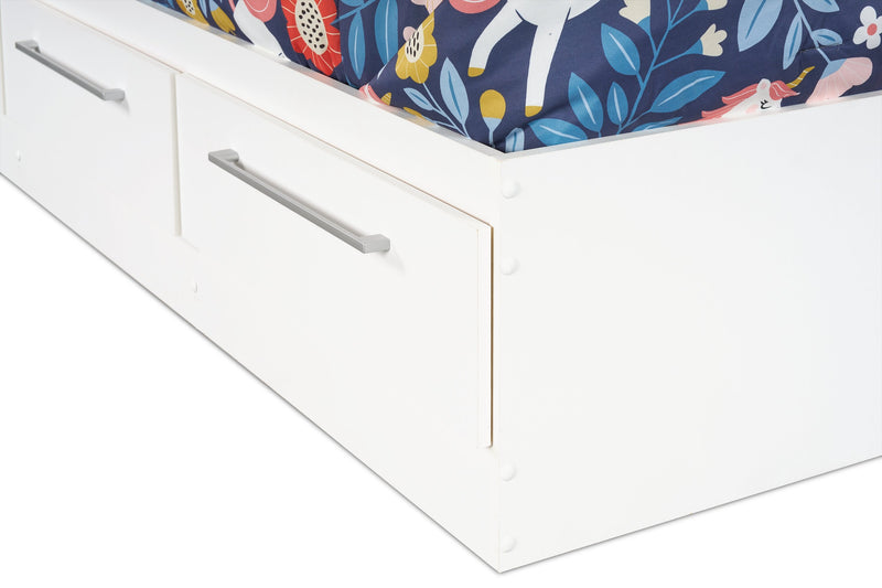 Riley Twin Mates Bed – White