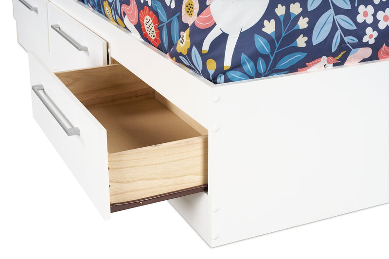 Riley Twin Mates Bed – White