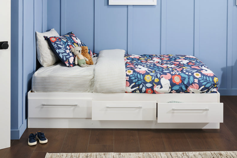 Riley Twin Mates Bed – White