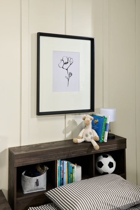 Riley Twin Mates Bed with Bookcase Headboard - Grey