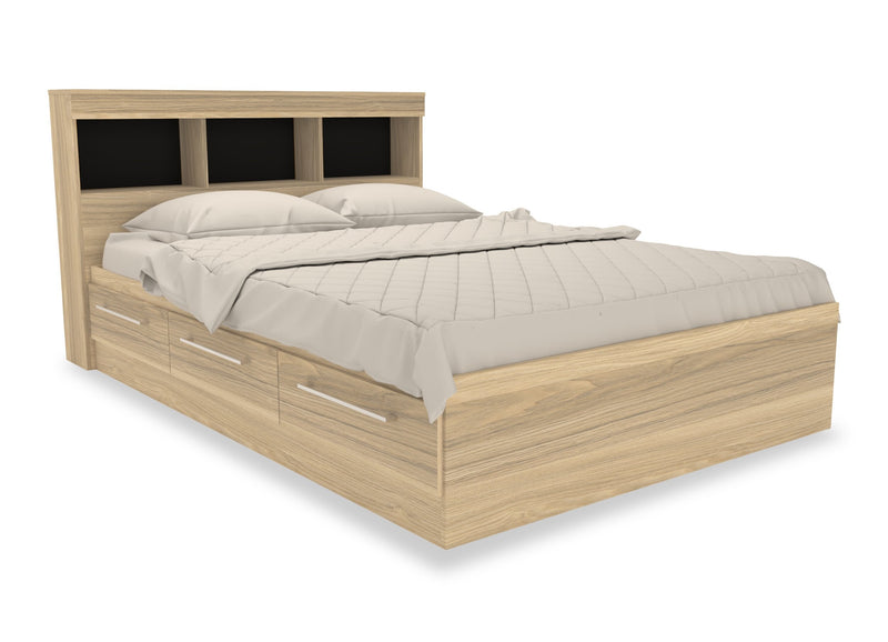 Riley 6-Piece Full Mates Bed with Headboard Bedroom Set – Natural