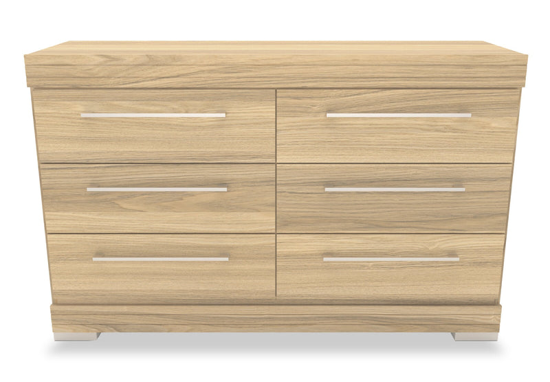 Riley 5-Piece Twin Mates Bed with Headboard Bedroom Set – Natural   