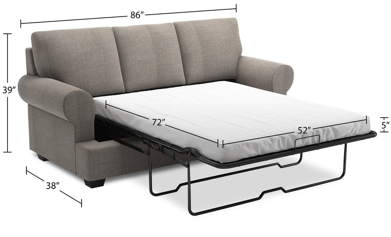 Sofa Lab Roll Sofa Bed - Luna Smoke