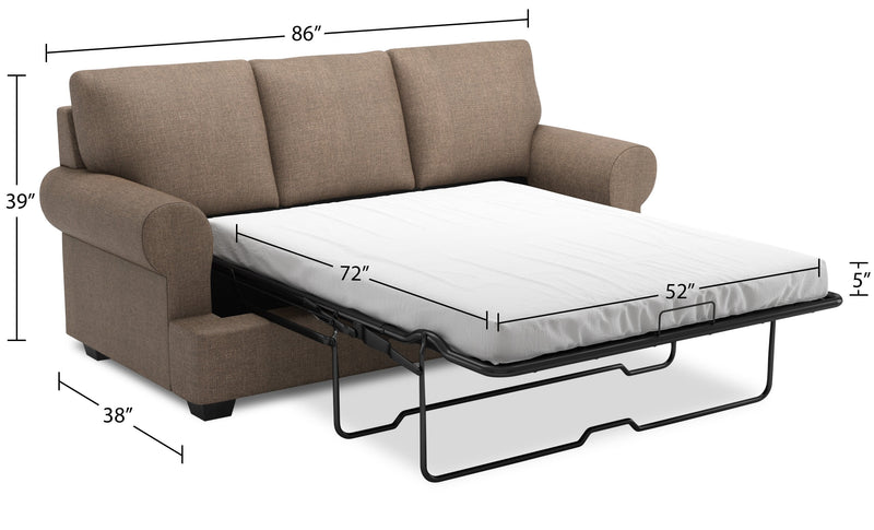 Sofa Lab Roll Sofa Bed - Luna Praline