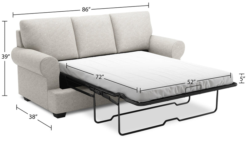 Sofa Lab Roll Sofa Bed - Luxury Silver