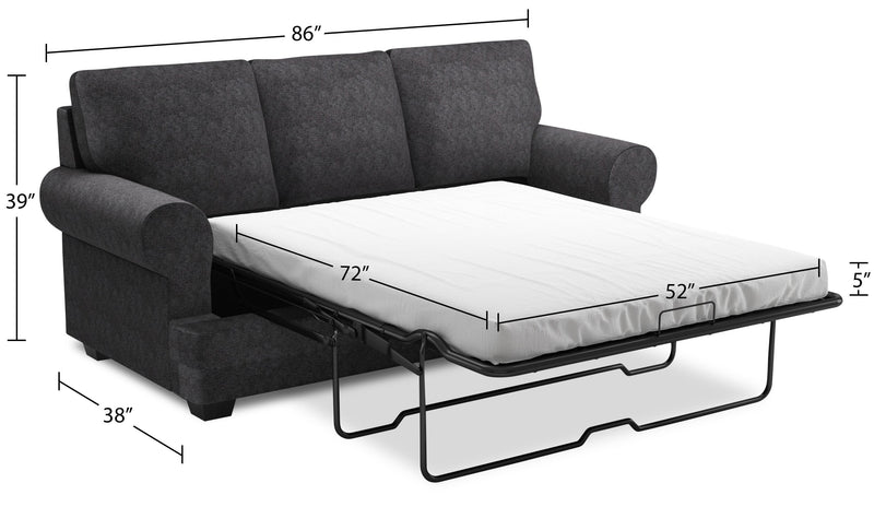 Sofa Lab Roll Sofa Bed - Luxury Charcoal