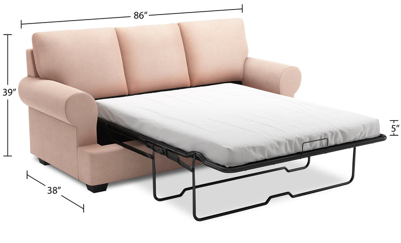 Sofa Lab Roll Sofa Bed - Pax Rose