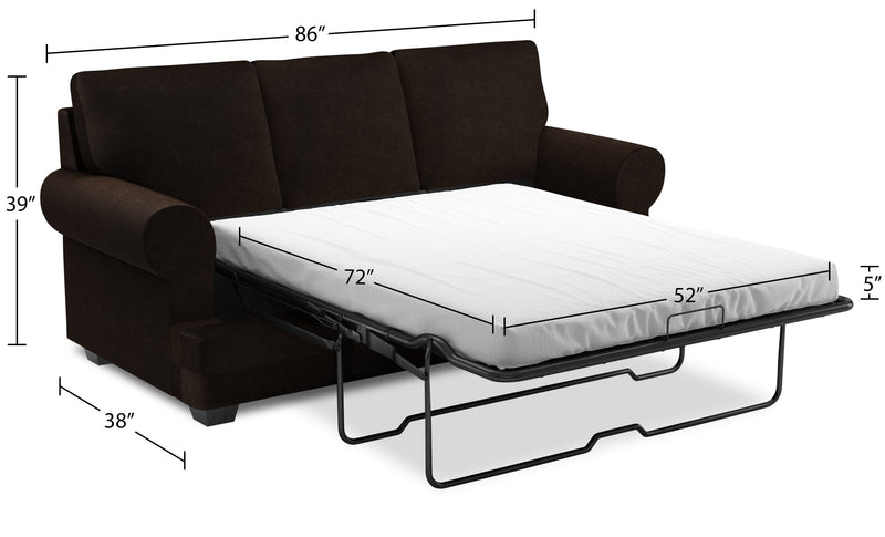 Sofa Lab Roll Sofa Bed - Luxury Chocolate
