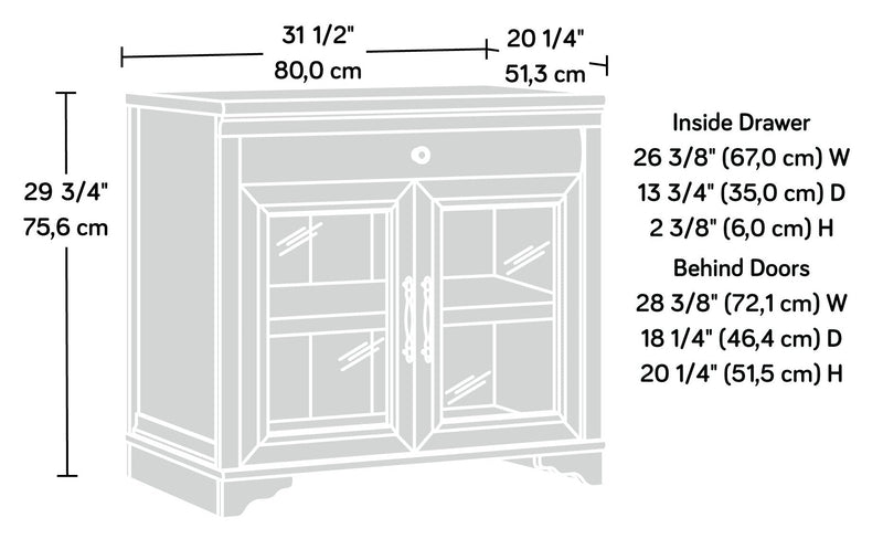 Rollingwood 31.5\" Commercial Grade Storage Cabinet with Drawer - Brushed Oak