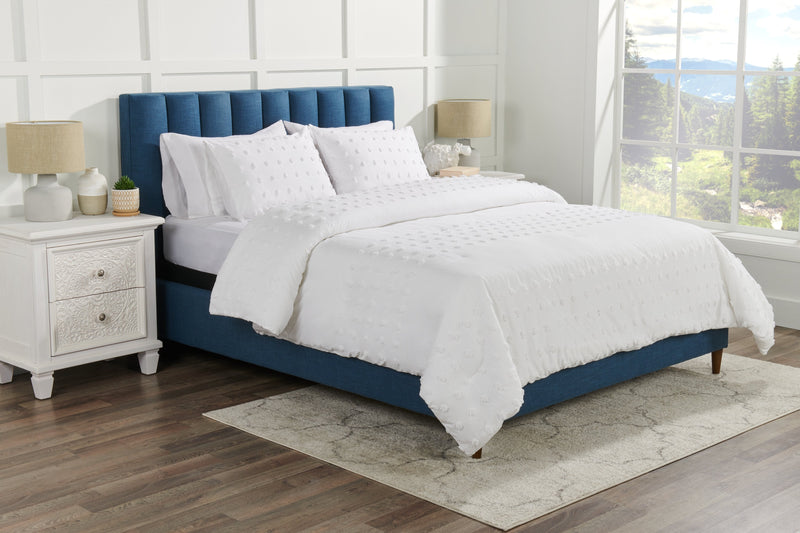Rowan 3-Piece Queen Comforter Set - White