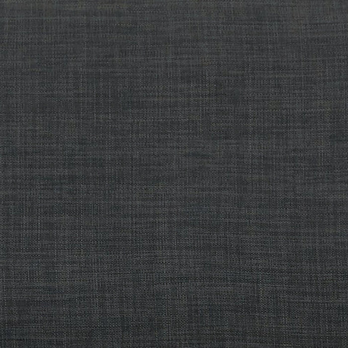 Sawyer Linen-Look Fabric Ottoman - Charcoal Grey