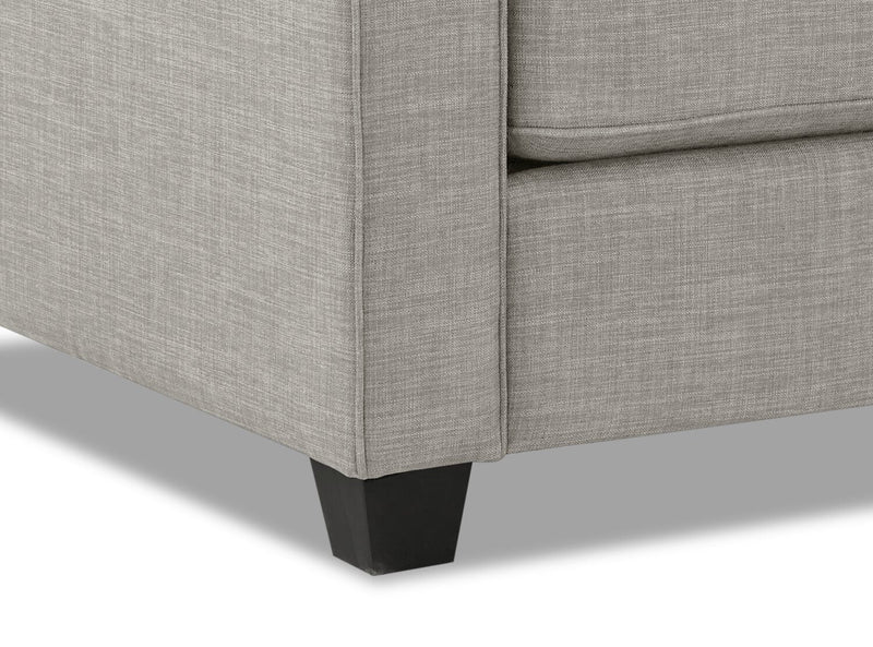 Sawyer Linen-Look Fabric Sofa - Light Grey