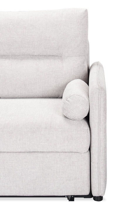 Shadow 82.5\" Linen-Look Fabric Sleeper Sofa with Storage and Two Armrest Pillows - Grey