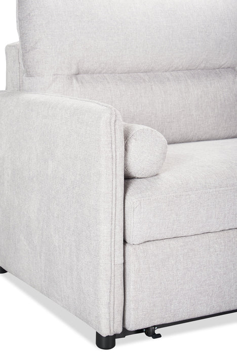 Shadow 82.5\" Linen-Look Fabric Sleeper Sofa with Storage and Two Armrest Pillows - Grey