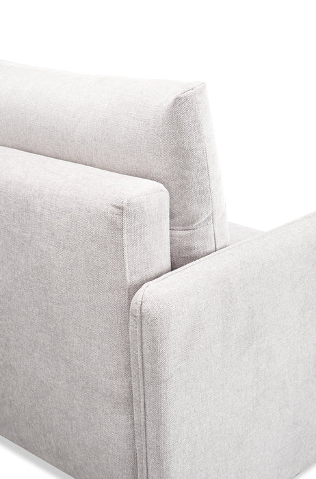 Shadow 82.5\" Linen-Look Fabric Sleeper Sofa with Storage and Two Armrest Pillows - Grey