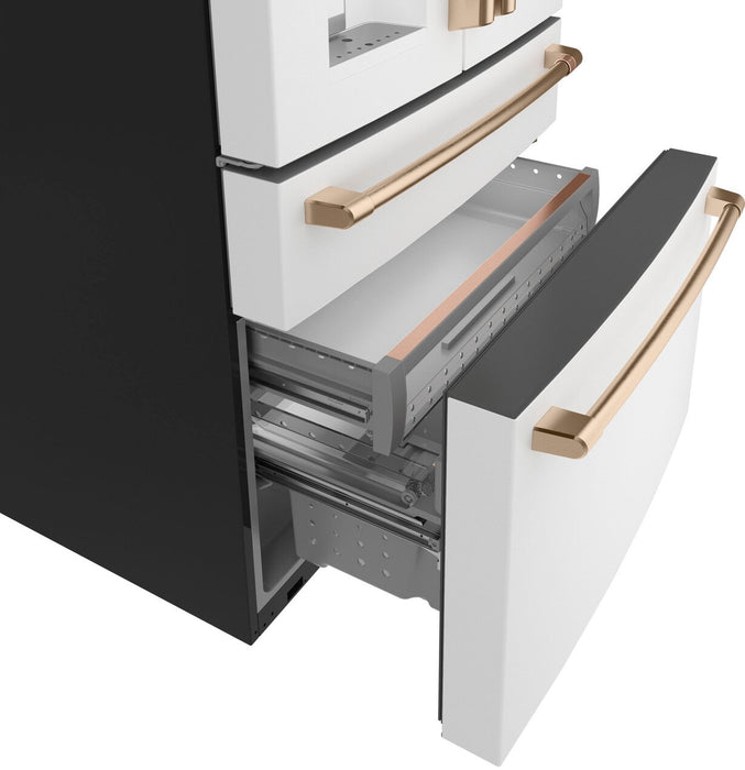 Cafe 36\" 22.3 Cu. Ft. Quad Door Refrigerator - Matte White - CXE22DP4PW2 