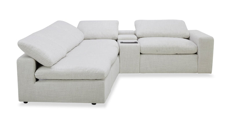 Sky Modular 5-piece Fabric Power Sectional – Nathan Wheat 