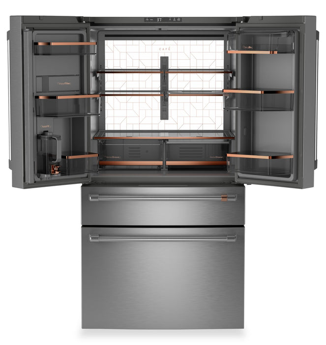 Café 36” 23.2 Cu. Ft. Smart Counter-Depth 4-Door French Door Refrigerator – Stainless Steel - CJE23DP2WS1 