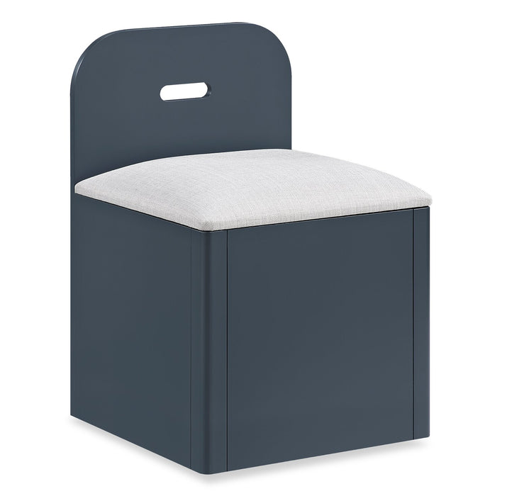 Quinn Full Bookcase Bed with Desk - Blue