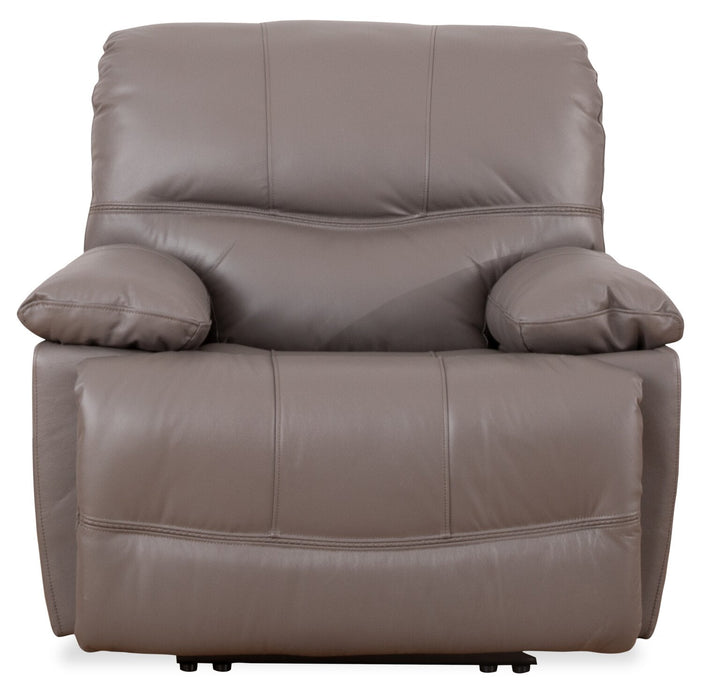 Franco 42.5\" Genuine Leather Zero Gravity Power Reclining Chair with USB Port - Grey 