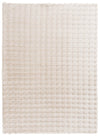 Faux Fur Bubble Ivory Area Rug with Memory Foam Backing - 5' x 7'