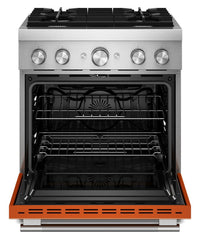 KitchenAid 4.1 Cu. Ft. Dual Fuel Range with No Preheat Air Fry Mode – Scorched Orange - KFDS930SSC 