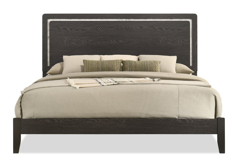 Sable King Bed - Dark Grey