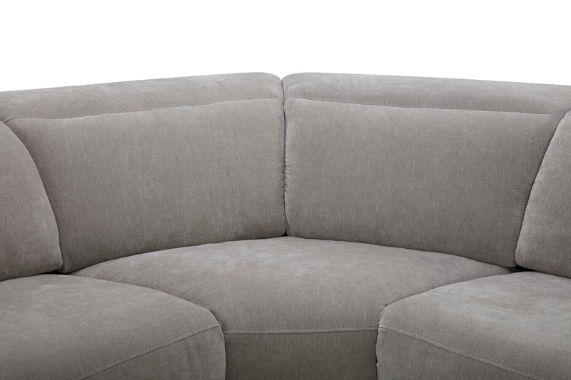 Caprice 5-Piece Power Reclining Sectional with Power Headrests - Truffle