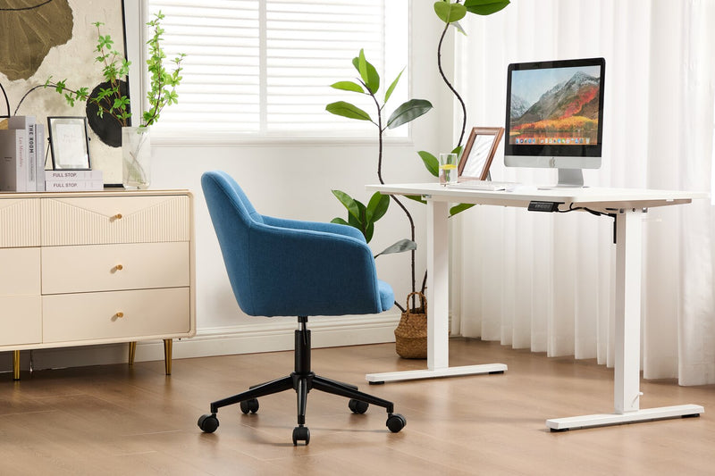 Stevie 23\" Swivel Office Chair with Adjustable Height – Blue