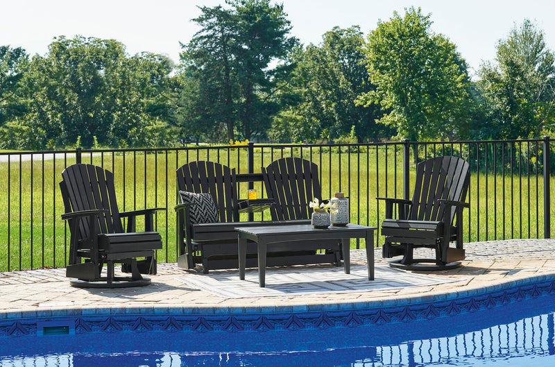 Lake Outdoor Patio Coffee Table - High Density Plastic, Weather Resistant – Black