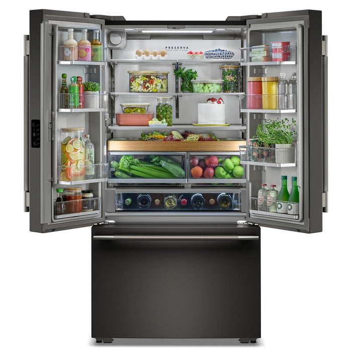 KitchenAid 36\" 24 Cu. Ft. Counter-Depth French Door Refrigerator – Black Ore - KRFC236SBE
