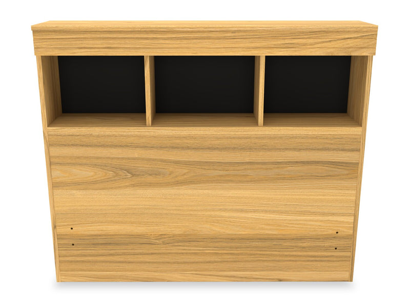 Riley Twin Mates Bed with Bookcase Headboard - Natural