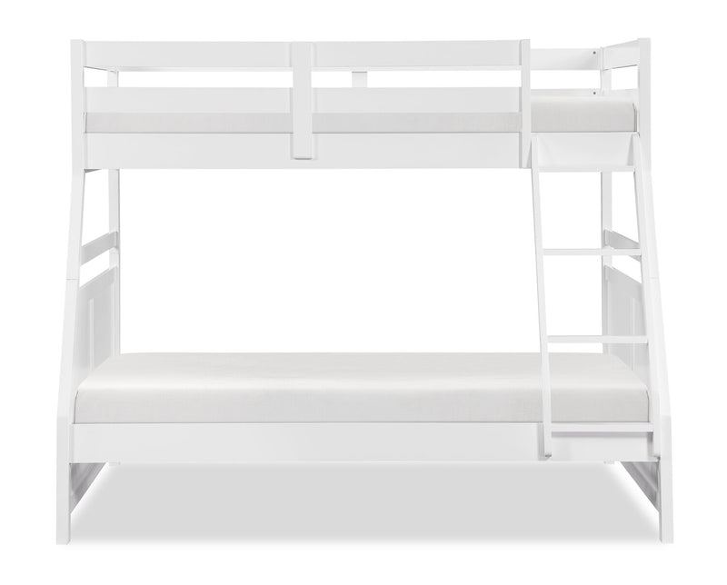 Quinn Twin/Full Bunk Bed – White