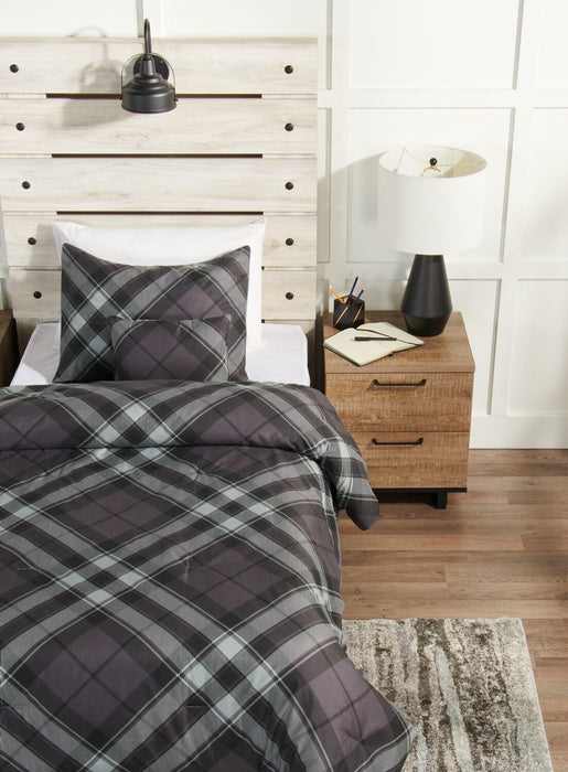 William 4-Piece Full/Queen Comforter Set - Grey 