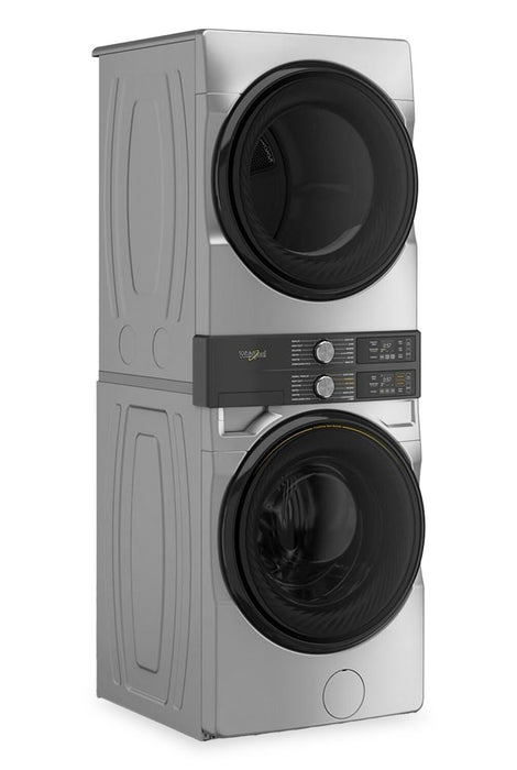 Whirlpool Front-Load Laundry Tower with 5.2 Cu. Ft. Washer and 7.4 Cu. Ft. Gas Dryer - Silver - WGF5727TR