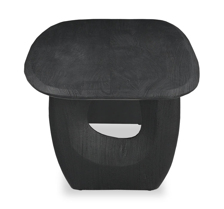 Abbot 48” Modern Solid Wood Coffee Table - Black